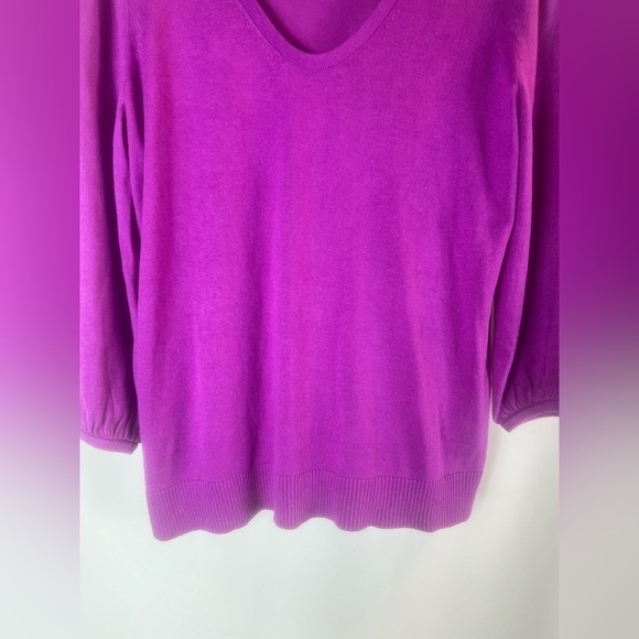 J. Jill Wearever Silk-Blend Blouson-Sleeve
Sweater Purple Long Sleeve Blouse SP - Picture 8 of 17